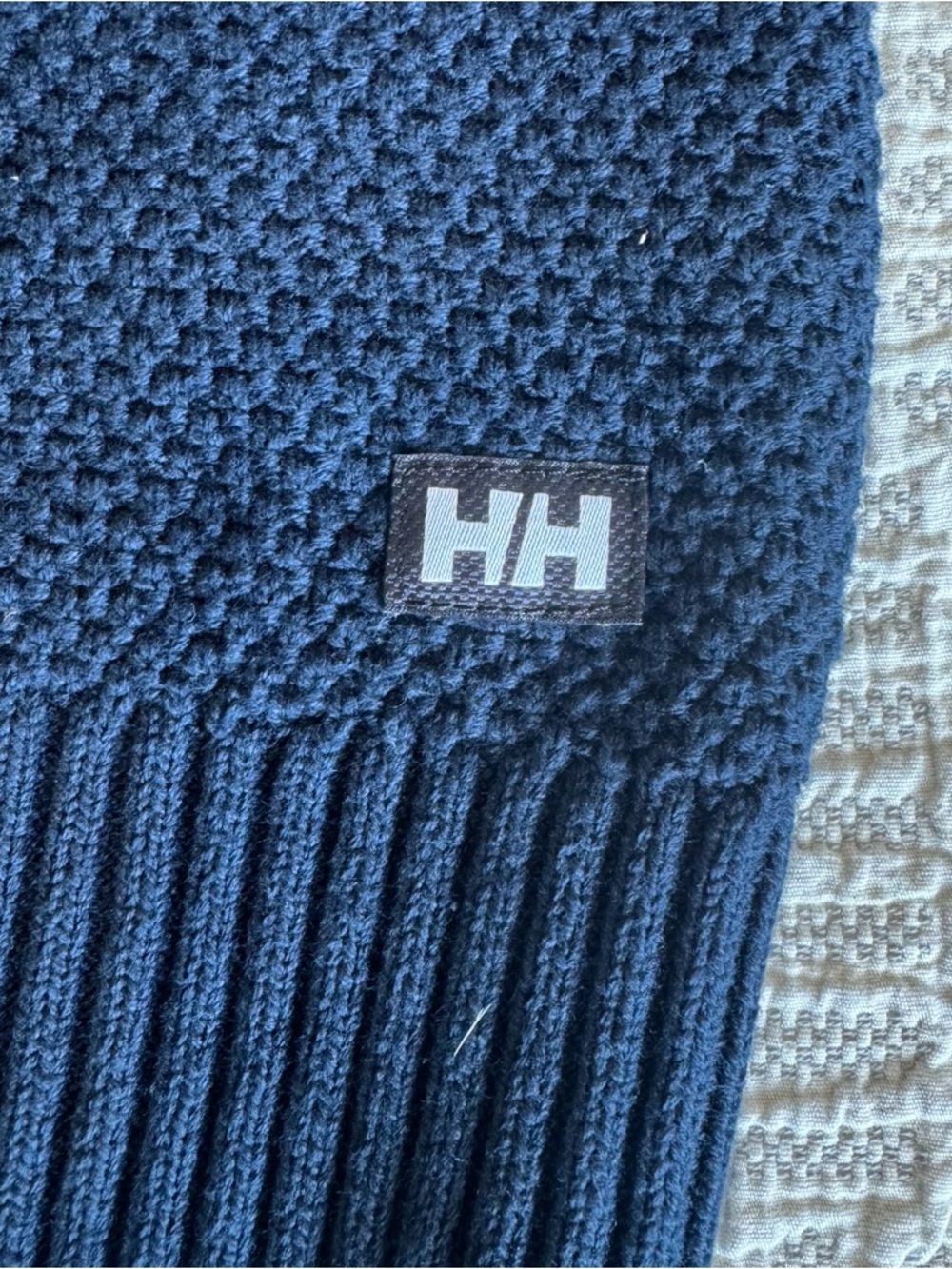 NWT - 🌊 Helly Hansen Fjord Cable Knit Sweater | Women’s XL | Navy | 100% Cotton - Picture 5 of 11